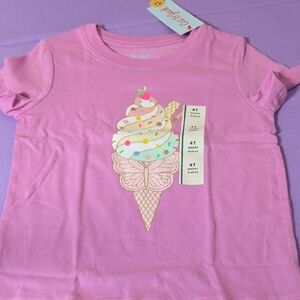 Cat & Jack Pink Ice Cream Cone Tee